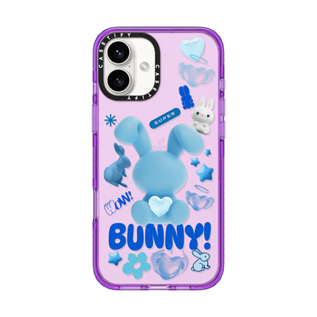 CASETiFY iPhone 16 Plus Case パープル インパクトケース Bunny Records casetify_artist Mother's Day CASETiFY iPhone 16 Plus Case パープル インパクトケース Bunny Records casetify_artist Mother's Day