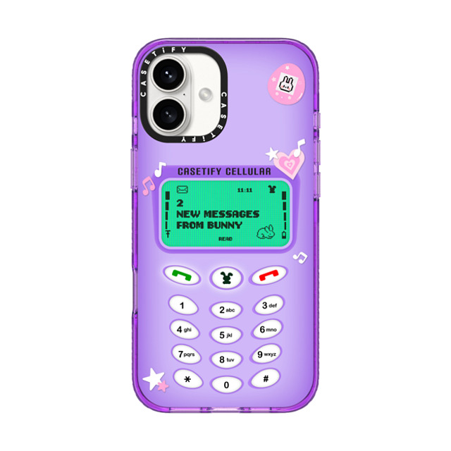 CASETiFY iPhone 16 Plus Case パープル Impact Case Bunny Mobile casetify_artist CASETiFY iPhone 16 Plus Case パープル Impact Case Bunny Mobile casetify_artist