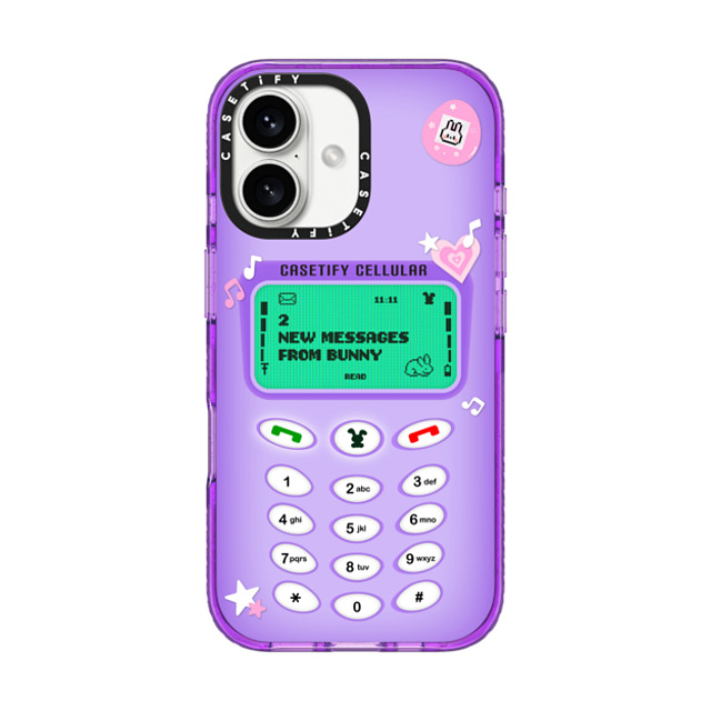 CASETiFY iPhone 16 Case パープル Impact Case MagSafe Compatible Bunny Mobile casetify_artist CASETiFY iPhone 16 Case パープル Impact Case MagSafe Compatible Bunny Mobile casetify_artist