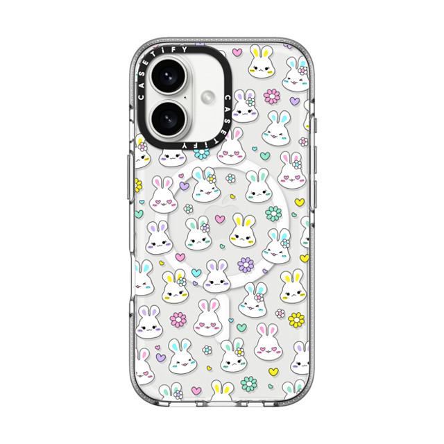 CASETiFY iPhone 16 Case Clear Clear Case MagSafe Compatible Bunny Floral casetify_artist CASETiFY iPhone 16 Case Clear Clear Case MagSafe Compatible Bunny Floral casetify_artist