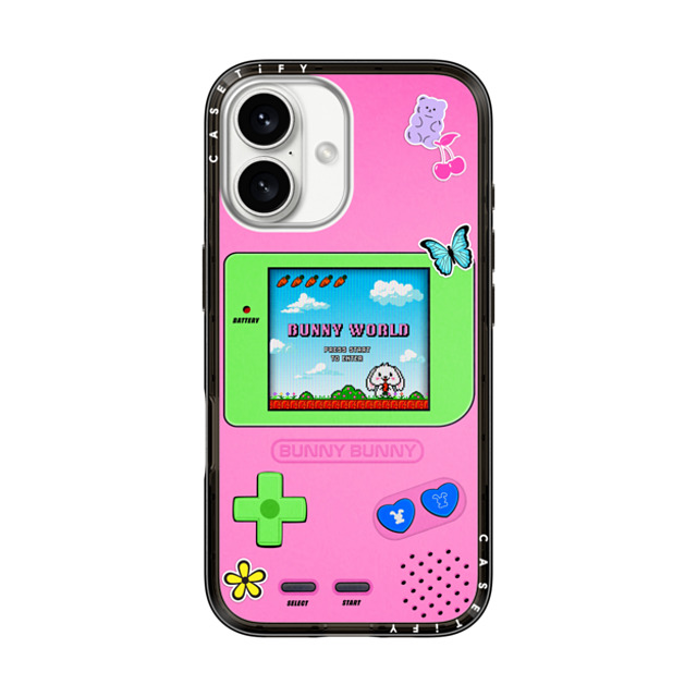 CASETiFY iPhone 16 Case Black インパクトライトケース Bunny World casetify_artist CASETiFY iPhone 16 Case Black インパクトライトケース Bunny World casetify_artist