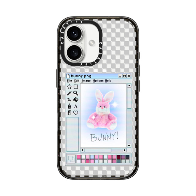 CASETiFY iPhone 16 Case Black Impact Case MagSafe Compatible Bunny. png casetify_artist CASETiFY iPhone 16 Case Black Impact Case MagSafe Compatible Bunny. png casetify_artist