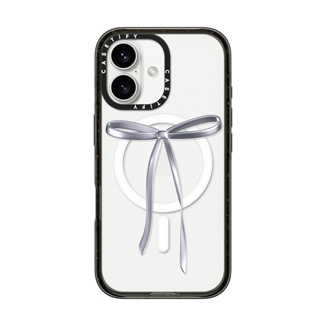 CASETiFY iPhone 16 Case Black Impact Case MagSafe Compatible Ribbon Ribbon Chrome Ribbon Back to School CASETiFY iPhone 16 Case Black Impact Case MagSafe Compatible Ribbon Ribbon Chrome Ribbon Back to School