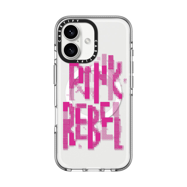 CASETiFY iPhone 16 Case クリア クリア ケース MagSafe対応 Typography,Y2K Typography,Y2K Pink Rebel Father's Day CASETiFY iPhone 16 Case クリア クリア ケース MagSafe対応 Typography,Y2K Typography,Y2K Pink Rebel Father's Day