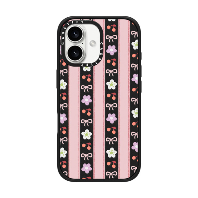 CASETiFY iPhone 16 ケース マットブラック インパクトケース MagSafe対応 Cherry,Floral Ribbon,Floral,Cherry Strawberry Milk Father's Day CASETiFY iPhone 16 ケース マットブラック インパクトケース MagSafe対応 Cherry,Floral Ribbon,Floral,Cherry Strawberry Milk Father's Day