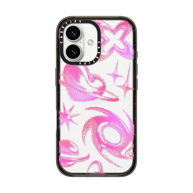 CASETiFY iPhone 16 ケース ブラック インパクトケース Star,Heart Heart,Star,Y2K Y2K Bitmap Father's Day CASETiFY iPhone 16 ケース ブラック インパクトケース Star,Heart Heart,Star,Y2K Y2K Bitmap Father's Day