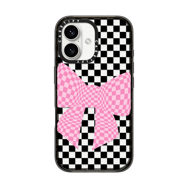 CASETiFY iPhone 16 Case Black インパクトケース Checkered,Ribbon Ribbon,Checkered Checkmate Bonita Mother's Day CASETiFY iPhone 16 Case Black インパクトケース Checkered,Ribbon Ribbon,Checkered Checkmate Bonita Mother's Day