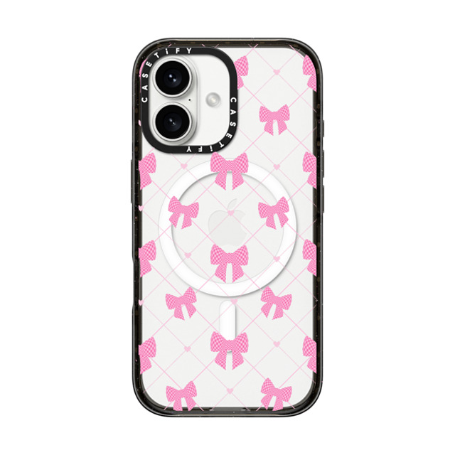 CASETiFY iPhone 16 Case Black インパクトケース MagSafe対応 Ribbon Ribbon Bow-net Lace Father's Day CASETiFY iPhone 16 Case Black インパクトケース MagSafe対応 Ribbon Ribbon Bow-net Lace Father's Day