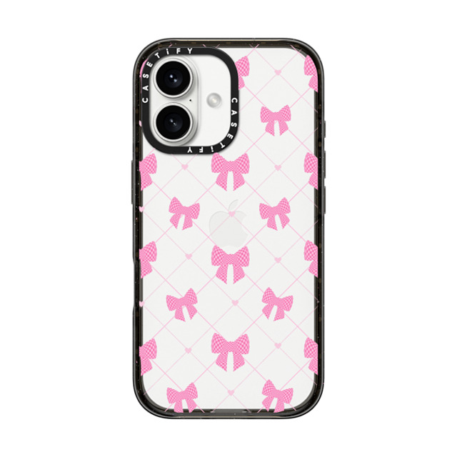 CASETiFY iPhone 16 Case ブラック インパクトケース Ribbon Ribbon Bow-net Lace Mother's Day CASETiFY iPhone 16 Case ブラック インパクトケース Ribbon Ribbon Bow-net Lace Mother's Day