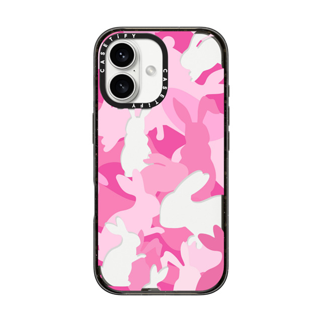 CASETiFY iPhone 16 Case Black インパクトケース Bunny Bunny Bunny Camo Mother's Day CASETiFY iPhone 16 Case Black インパクトケース Bunny Bunny Bunny Camo Mother's Day
