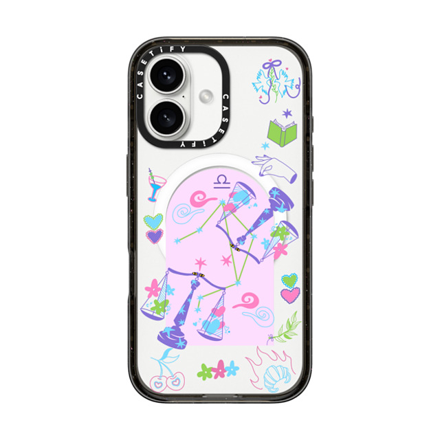 CASETiFY iPhone 16 Case Black インパクトケース MagSafe対応 Libra casetify_artist Father's Day CASETiFY iPhone 16 Case Black インパクトケース MagSafe対応 Libra casetify_artist Father's Day