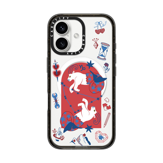 CASETiFY iPhone 16 Case Black インパクトケース MagSafe対応 Capricorn casetify_artist Father's Day CASETiFY iPhone 16 Case Black インパクトケース MagSafe対応 Capricorn casetify_artist Father's Day