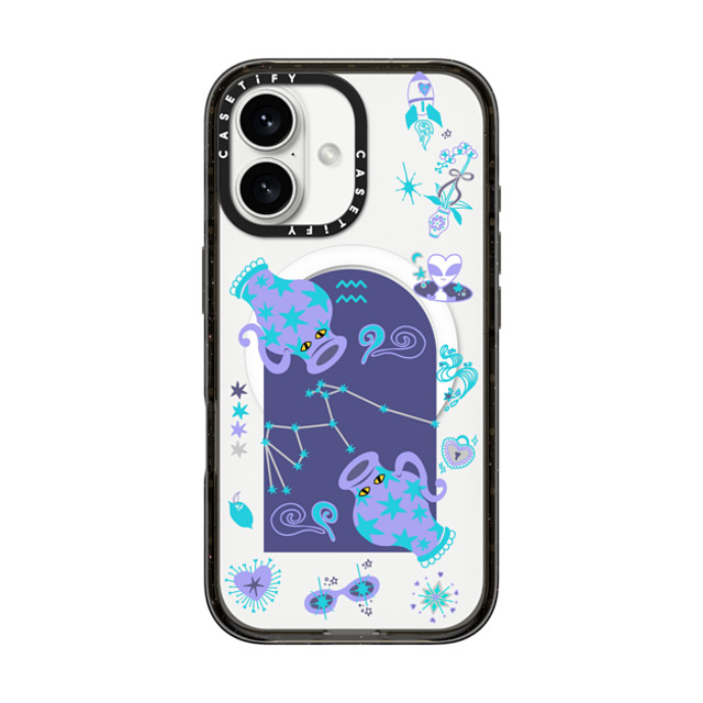 CASETiFY iPhone 16 ケース ブラック インパクトケース MagSafe対応 みずがめ座 casetify_artist Father's Day CASETiFY iPhone 16 ケース ブラック インパクトケース MagSafe対応 みずがめ座 casetify_artist Father's Day