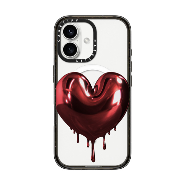 CASETiFY iPhone 16 Case Black Impact Case MagSafe Compatible Red Metallic Heart casetify_artist Back to School CASETiFY iPhone 16 Case Black Impact Case MagSafe Compatible Red Metallic Heart casetify_artist Back to School