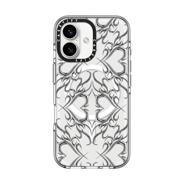 CASETiFY iPhone 16 Case クリア クリア ケース MagSafe対応 Metallic Heart casetify_artist Back to School CASETiFY iPhone 16 Case クリア クリア ケース MagSafe対応 Metallic Heart casetify_artist Back to School