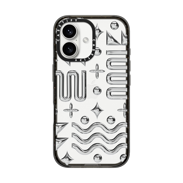 CASETiFY iPhone 16 ケース ブラック インパクトケース Chrome Chrome Chrome Symbols Back to School CASETiFY iPhone 16 ケース ブラック インパクトケース Chrome Chrome Chrome Symbols Back to School
