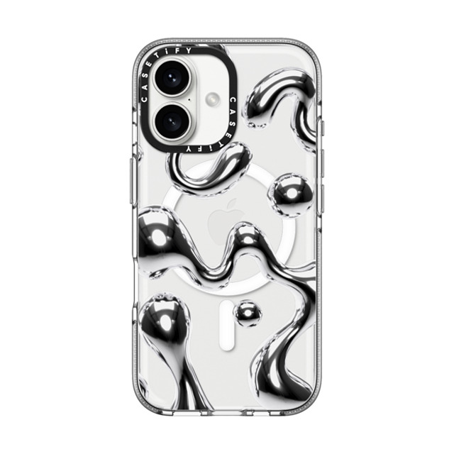 CASETiFY iPhone 16 Case クリア クリア ケース MagSafe対応 Chrome Liquid Groovy casetify_artist Back to School CASETiFY iPhone 16 Case クリア クリア ケース MagSafe対応 Chrome Liquid Groovy casetify_artist Back to School