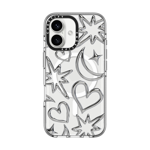 CASETiFY iPhone 16 Case クリア クリア ケース MagSafe対応 Chrome Scribbles casetify_artist Back to School CASETiFY iPhone 16 Case クリア クリア ケース MagSafe対応 Chrome Scribbles casetify_artist Back to School