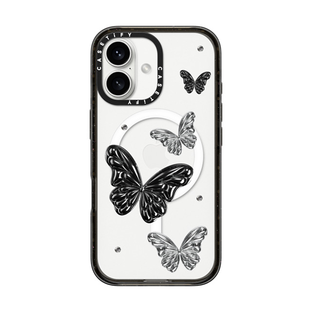 CASETiFY iPhone 16 Case Black Impact Case MagSafe Compatible Metallic Butterfly casetify_artist Back to School CASETiFY iPhone 16 Case Black Impact Case MagSafe Compatible Metallic Butterfly casetify_artist Back to School