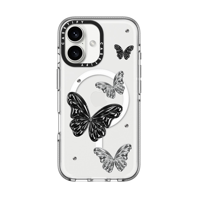 CASETiFY iPhone 16 Case クリア クリア ケース MagSafe対応 Metallic Butterfly casetify_artist Back to School CASETiFY iPhone 16 Case クリア クリア ケース MagSafe対応 Metallic Butterfly casetify_artist Back to School