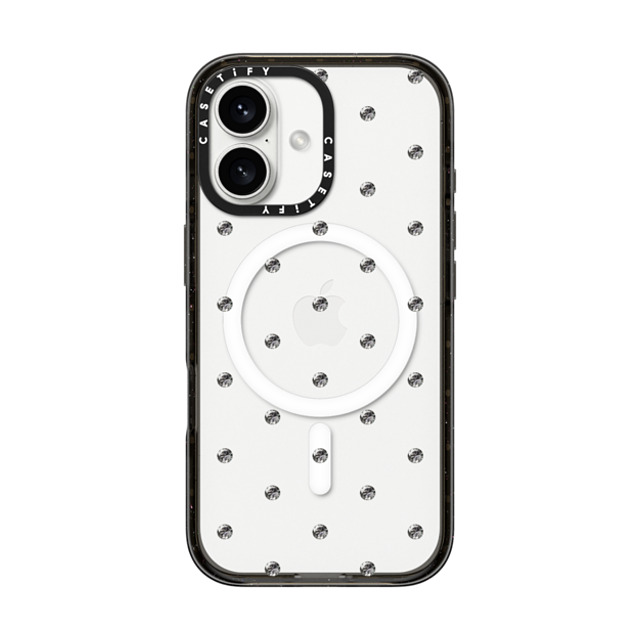CASETiFY iPhone 16 Case Black Impact Case MagSafe Compatible Silver Jewel Dot casetify_artist Back to School CASETiFY iPhone 16 Case Black Impact Case MagSafe Compatible Silver Jewel Dot casetify_artist Back to School