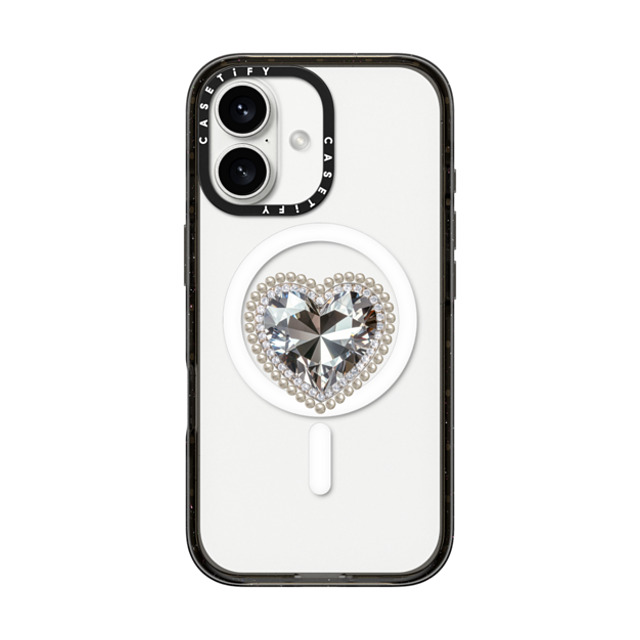 CASETiFY iPhone 16 Case Black Impact Case MagSafe Compatible Jewel Heart casetify_artist Back to School CASETiFY iPhone 16 Case Black Impact Case MagSafe Compatible Jewel Heart casetify_artist Back to School