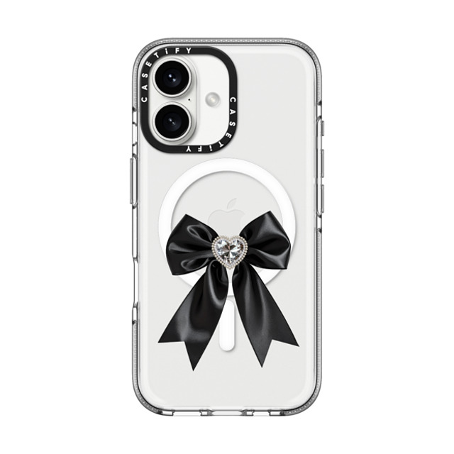 CASETiFY iPhone 16 Case クリア クリア ケース MagSafe対応 Black Satin Ribbon casetify_artist Back to School CASETiFY iPhone 16 Case クリア クリア ケース MagSafe対応 Black Satin Ribbon casetify_artist Back to School