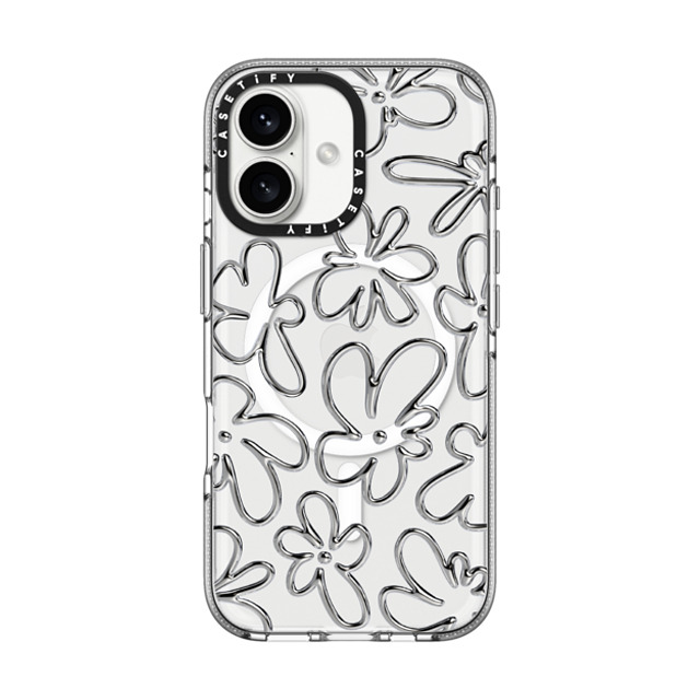 CASETiFY iPhone 16 Case クリア クリア ケース MagSafe対応 Chrome Flower casetify_artist Back to School CASETiFY iPhone 16 Case クリア クリア ケース MagSafe対応 Chrome Flower casetify_artist Back to School