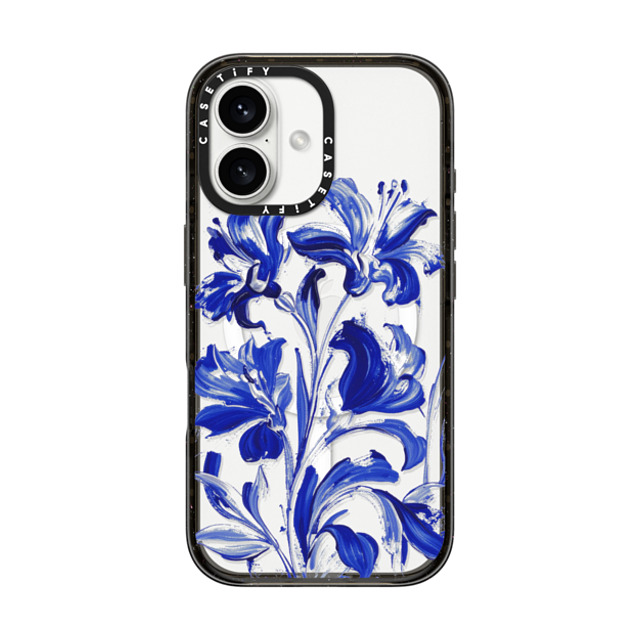 CASETiFY iPhone 16 ケース ブラック インパクトケース MagSafe対応 Floral フローラル Cobalt Bloom Back to School CASETiFY iPhone 16 ケース ブラック インパクトケース MagSafe対応 Floral フローラル Cobalt Bloom Back to School