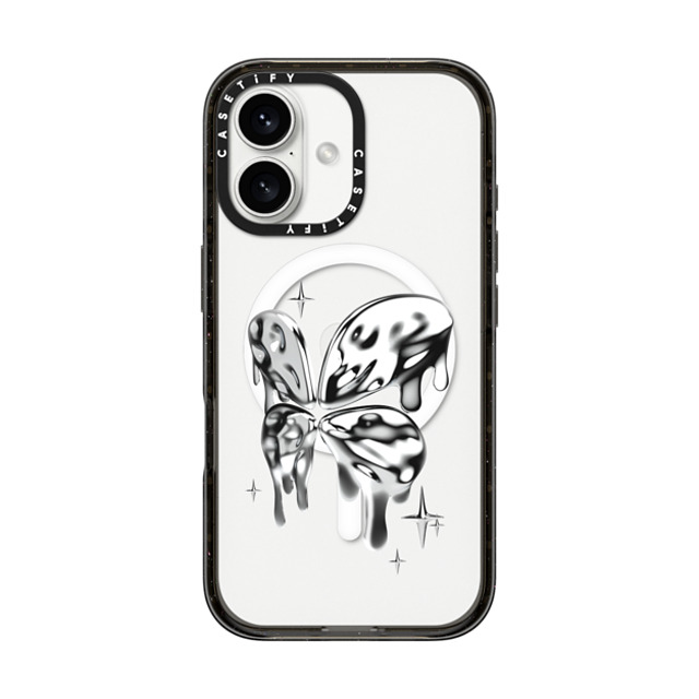 CASETiFY iPhone 16 ケース ブラック インパクトケース MagSafe対応 Butterfly,Chrome Butterfly,Chrome Melting Butterfly Back to School CASETiFY iPhone 16 ケース ブラック インパクトケース MagSafe対応 Butterfly,Chrome Butterfly,Chrome Melting Butterfly Back to School
