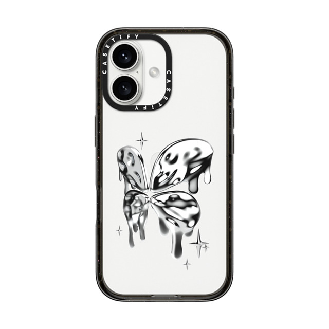 CASETiFY iPhone 16 ケース ブラック インパクトケース Butterfly,Chrome Butterfly,Chrome Melting Butterfly Back to School CASETiFY iPhone 16 ケース ブラック インパクトケース Butterfly,Chrome Butterfly,Chrome Melting Butterfly Back to School