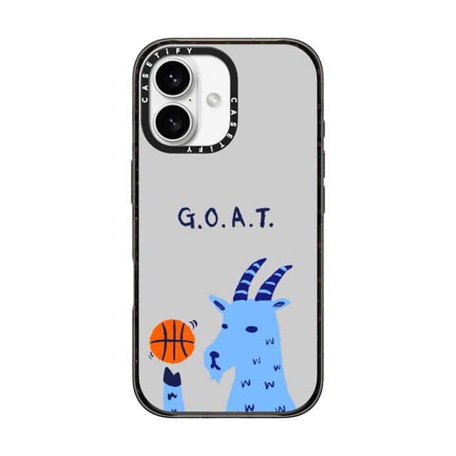 CASETiFY iPhone 16 ケース ブラック インパクトケース Animal Animal G. O.A. T Back to School CASETiFY iPhone 16 ケース ブラック インパクトケース Animal Animal G. O.A. T Back to School