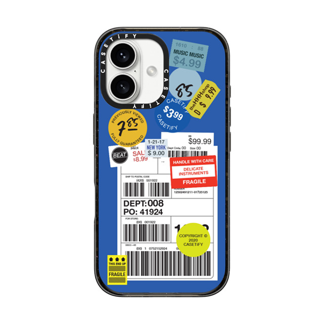 CASETiFY iPhone 16 Case ブラック インパクトケース Typography グラフィック Label Sticker Design 2 New iPhone CASETiFY iPhone 16 Case ブラック インパクトケース Typography グラフィック Label Sticker Design 2 New iPhone