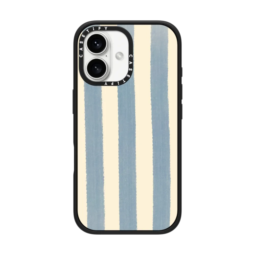Impact iPhone 16 Case MagSafe Compatible - Blue Stripes