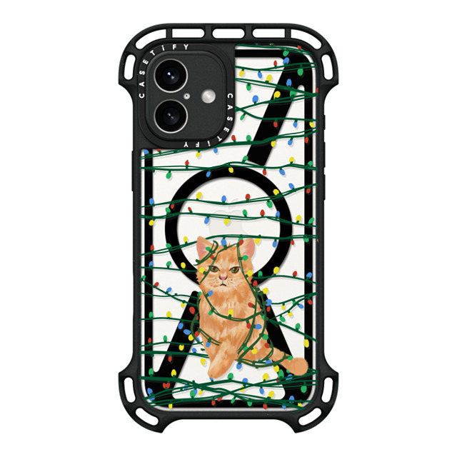 CASETiFY iPhone 16 Plus ケース ブラック ウルトラ バウンスケース MagSafe対応 Meowy Catmas casetify_artist