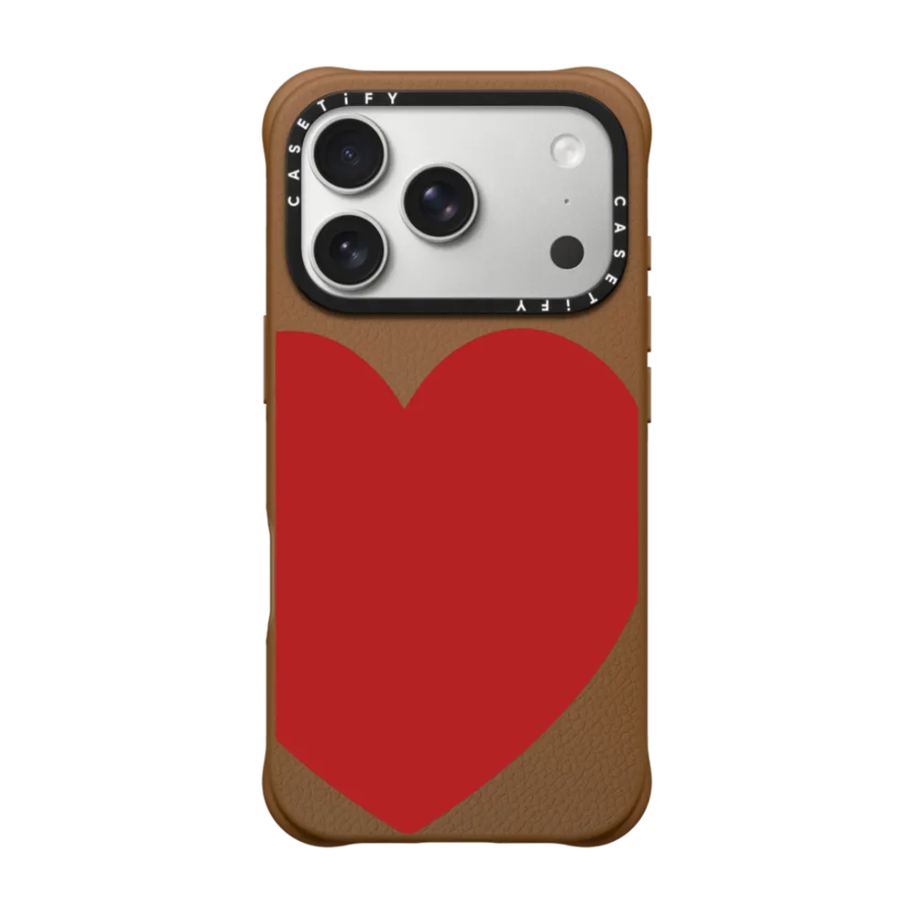 BioVeg iPhone 17 Pro Case MagSafe Compatible - Red Heart