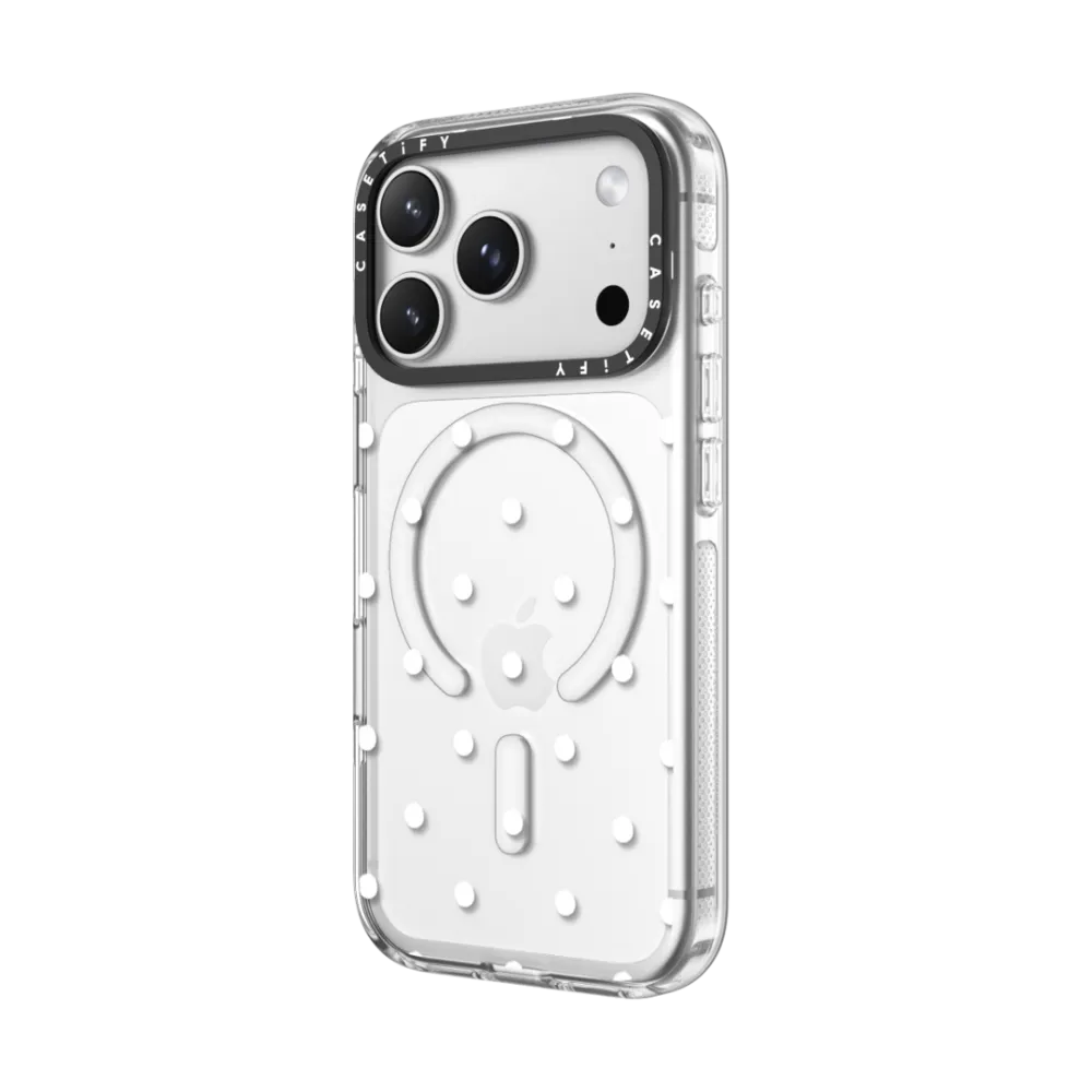 Impact Clear iPhone 17 Pro Max Case MagSafe Compatible - Classic Dottie Phone Case