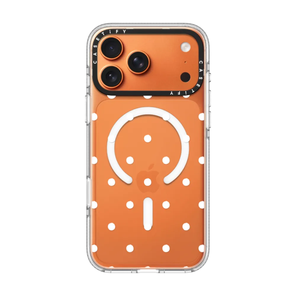 Impact Clear iPhone 17 Pro Max Case MagSafe Compatible - Classic Dottie Phone Case