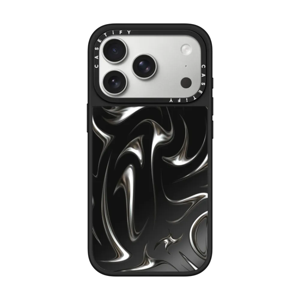 Mirror iPhone 17 Pro Case MagSafe Compatible - Abstract Chrome