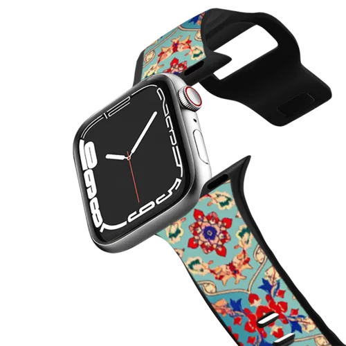 Apple Watch Series 7-9 (45mm) - Persian Floral - Cyan