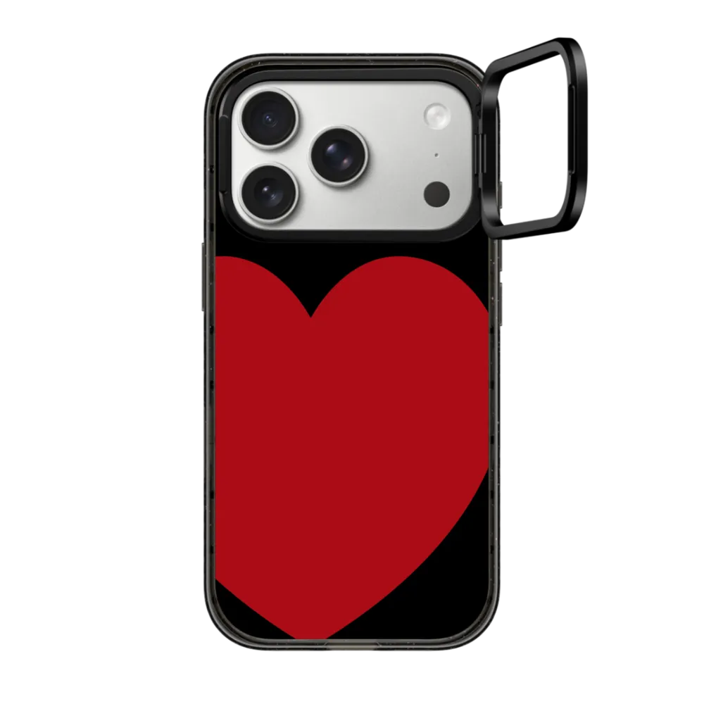 Impact iPhone 17 Pro Case MagSafe Compatible - Red Heart-black