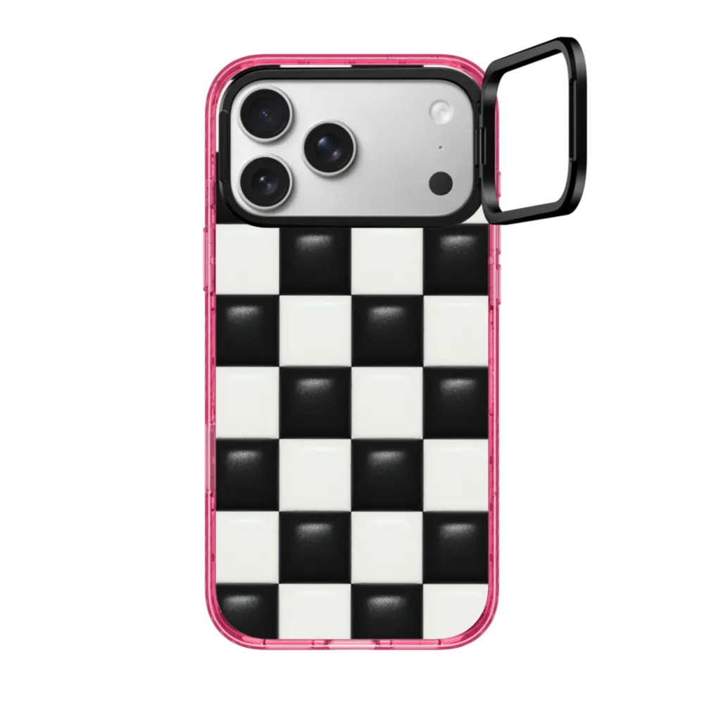 Impact Ring Stand iPhone 17 Pro Max Case MagSafe Compatible - CHECKERED PUNK