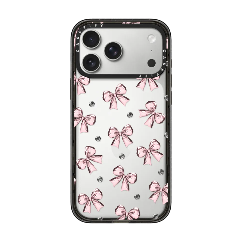 Impact iPhone 17 Pro Max Case - Metallic Pink Ribbon
