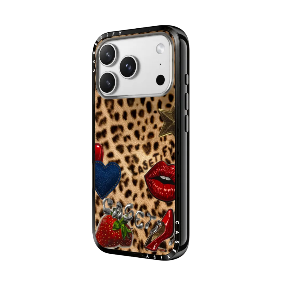 Compact iPhone 17 Pro Max Case MagSafe Compatible - Patched Cheetah