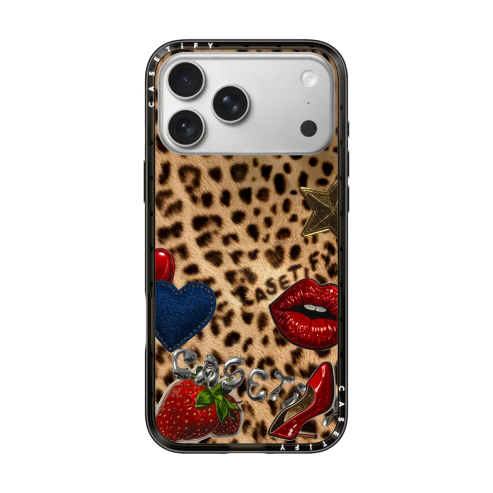 Compact iPhone 17 Pro Max Case MagSafe Compatible - Patched Cheetah