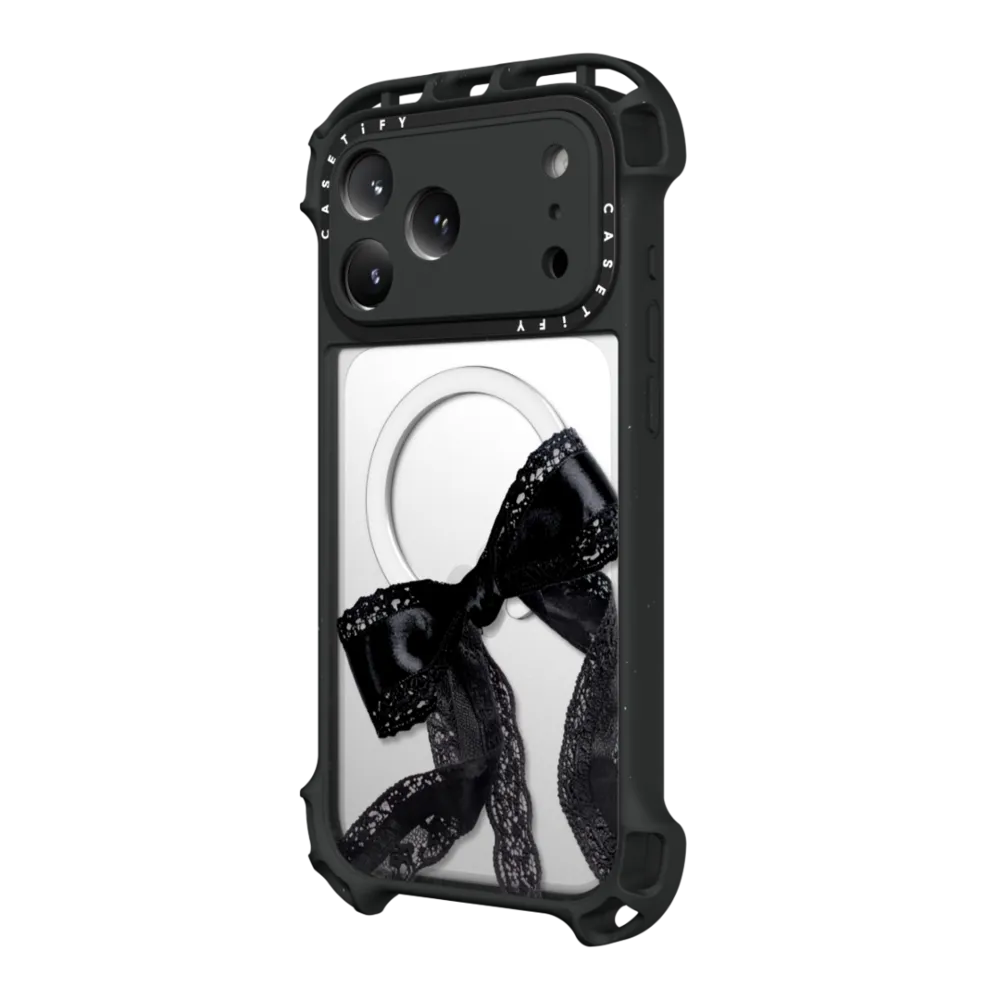 Ultra Bounce iPhone 17 Pro Max Case MagSafe Compatible - Lace Organza Ribbon