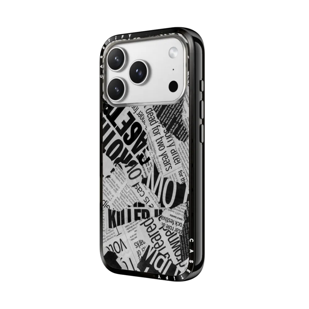 Compact iPhone 17 Pro Max Case MagSafe Compatible - Messy Collage