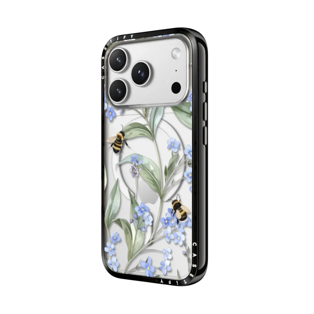 Compact iPhone 17 Pro Max Case MagSafe Compatible - Forget me Not