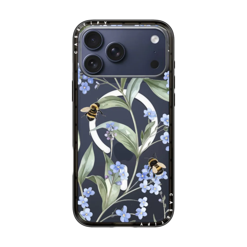 Compact iPhone 17 Pro Max Case MagSafe Compatible - Forget me Not