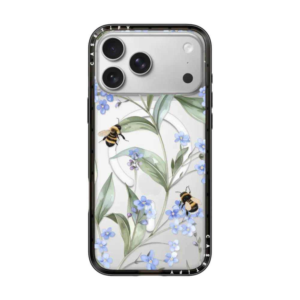 Compact iPhone 17 Pro Max Case MagSafe Compatible - Forget me Not